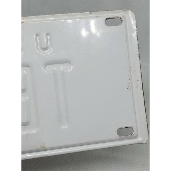 U.S.A Ted Personalized White Red Collectible Mini License Bicycle Bike Plate - Picture 7 of 12